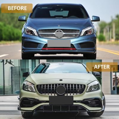 현대 고급 디자인 스타일 벤츠 A 클래스 카시 키트 공급 A45 AMG 그릴 후방 배머