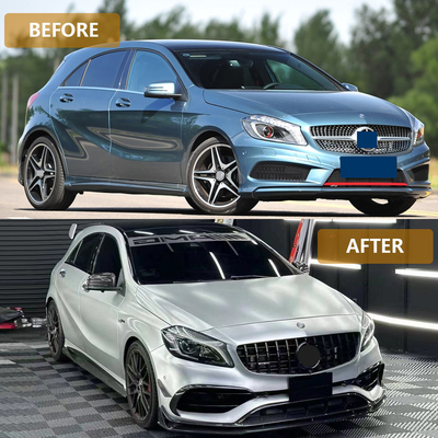 2020년 GT 프론트 그릴 업그레이드: 메르세데스 벤츠 W176 A 클래스 바디 키트 AMG 디자인