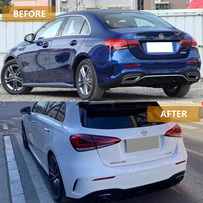 A35 AMG 해치백으로 업그레이드 2019 메르세데스-벤츠 A-클래스 W177 후방 배머와 꼬리 목