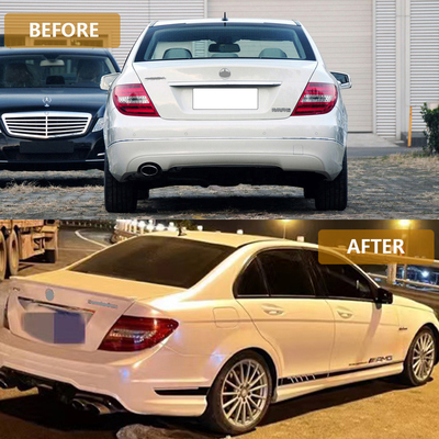 벤츠 C 클래스 W204를 C63 LED 후방 꼬리 라이트와 함께 향상시킵니다.