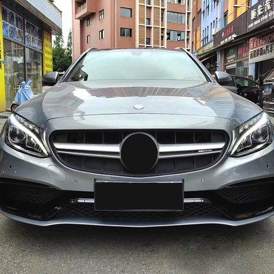 커스터마이즈된 C63 AMG 스타일의 메르세데스 벤츠 C-클래스 W205 2015-2018용 전면 배머 그릴