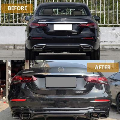 스테인리스 스틸 은 또는 검은 꼬리 파이프 BENZ E63 스타일 W213 다른 부품