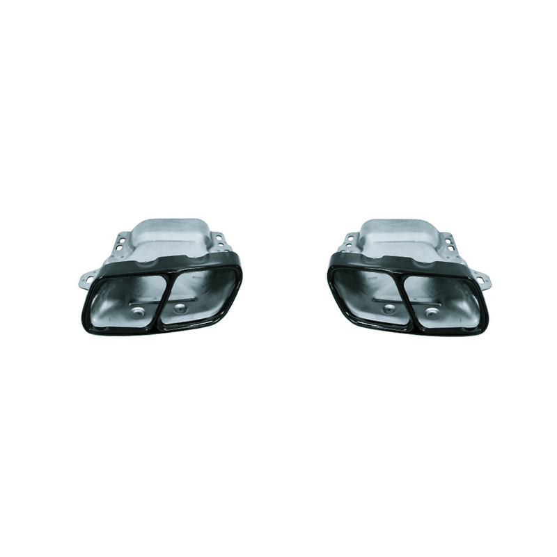 메르세데스-벤츠 CLA W117 2013-2019 네 출구 꼬리 목구멍 블랙 크롬 배기가스 머플러 파이프